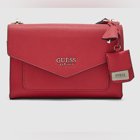 Brand new No tag  Guess Georgiana Crossbody Flap Bag – Red - Picture 1 of 16